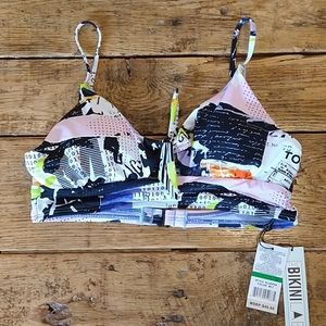 NWT The Bikini Lab Magazine Print Bikini Top | Large